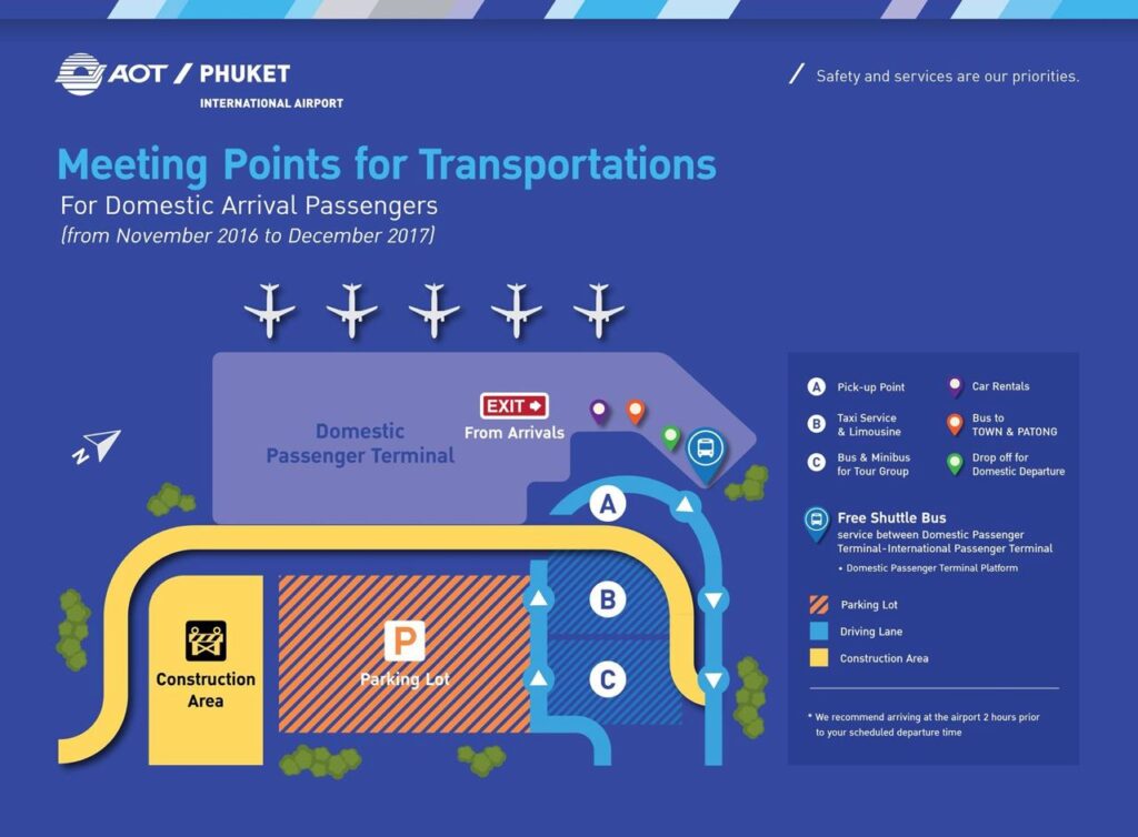 Map of Domestic Phuket Airport